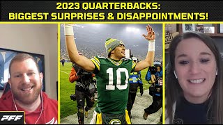 2023 Quarterbacks Biggest Surprises amp Disappointments  PFF [upl. by Giddings]