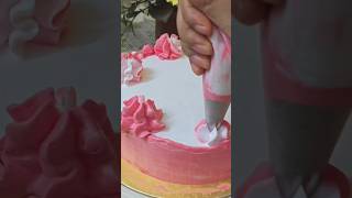 Cute Cake Decoration idea🌸  Cake Shorts [upl. by Siraf]