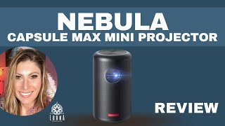 Anker NEBULA Capsule Max PintSized WiFi Mini Projector 200 ANSI Lumen Portable Projector REVIEW [upl. by Ashton505]