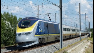 High speed train TGV Eurostar Ouigo in France [upl. by Goodspeed]