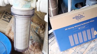 Water Filter Change with Membrane Solutions String Filter [upl. by Laehplar]