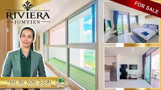 Free 5 years Visa Buy Riviera Jomtien 27 Sqm Sea view on 20 floor FQ [upl. by Bourn559]