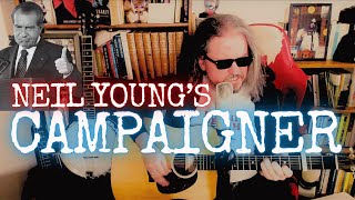 Neil Youngs Campaigner Solo Acoustic Cover [upl. by Atiuqehs]