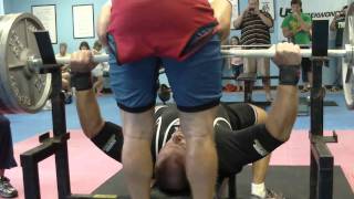 Benji Filyaw 3rd bench attempt 500 good liftMOV [upl. by Enirehtahc]