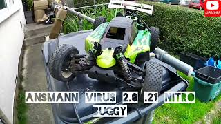 ansmann virus nitro RC buggy 21 sickening street run [upl. by Ary12]