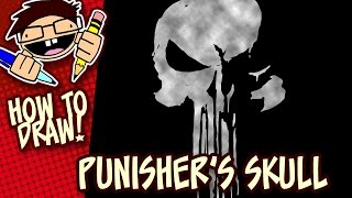 How to Draw THE PUNISHERs Skull Symbol Netflix Series  Easy StepbyStep Drawing Tutorial [upl. by Keelby]