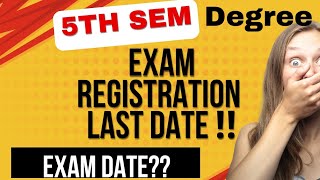 Degree fifth semester exam registration last date kerala university asmedia [upl. by Pearla161]