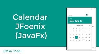 Calendar JFoenix JavaFx [upl. by Osrit]