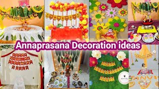 Annaprasana Decoration ideas at Home  Rice Ceremony Decoration ideas  Baby Weaning Decoration idea [upl. by Ellehciram]