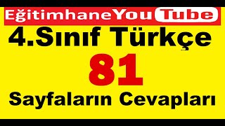 4sınıf türkçe ders kitabı sayfa 81 cevapları [upl. by Ahsienom]