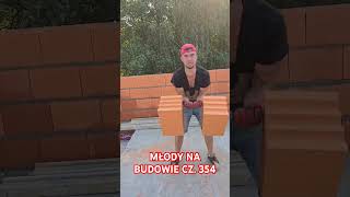 MŁODY NA BUDOWIE CZ 354 funnyvideo praca bricklayer humor funnyshorts funny śmieszne [upl. by Noremak]