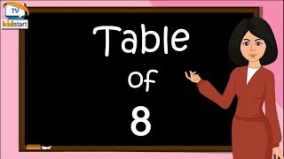 Table of 8 Rhythmic Table of Eight Learn Multiplication Table of 8 x 1  8  kidstartv [upl. by Aivital]