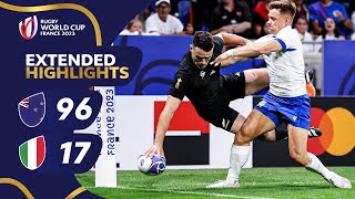 AWESOME All Blacks 14try rout  New Zealand v Italy  Rugby World Cup 2023 Extended Highlights [upl. by Tikna]