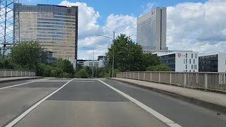 Drive from Frankfurt city to Eschborn over HighwayAutobahn A5 PLEASE LIKEampSUBSCRIBE [upl. by Karylin]