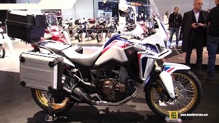 2017 Honda CRF1000L DCT Africa Twin Travel Edition  Walkaround  2016 EICMA Milan [upl. by Anaud308]