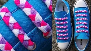 ∰ How to Braided Bar Lace your shoes∰ [upl. by Atena210]