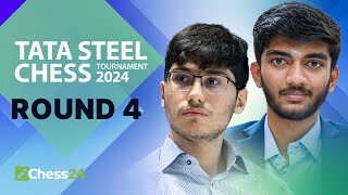 Alireza v Nodirbek Anish v Gukesh amp Ding v Pragg Battle For Bragging Rights Tata Steel 2024 Rd 4 [upl. by Llerrehc709]