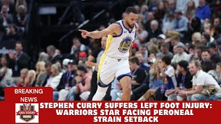 Stephen Curry Suffers Left Foot Injury Warriors Star Facing Peroneal Strain Setback ।USA TODAY NEWS [upl. by Neidhardt]