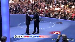 Bill Clinton DNC Speech Ends President Obama Arrives on Stage at Democratic National Convention [upl. by Biebel]