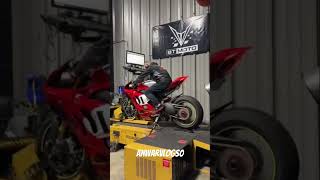 2023 Ducati V4R Breathing Fire on the Dyno ducativ4r [upl. by Anaid]