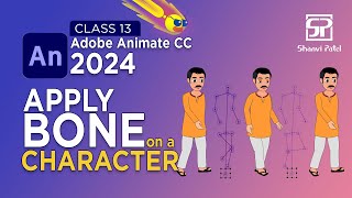 Adobe Animate CC 2024 Advance Level Apply Bone tool on a Character  2D Animation  Hindi [upl. by Ziul]