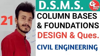 DSMS  Column Bases And Foundations  Design Steps amp Questions  Civil Engineering by Gaurav Sir [upl. by Moya]