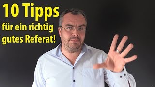 10 Tipps  für ein richtig gutes Referat  Lehrerschmidt [upl. by Ecinert]