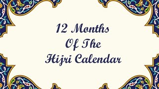 Islamic Months Name  Islamic Calendar  Hijri Calendar  Muslims Calendar  Muslims Months Name [upl. by Nereids]