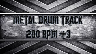 Slayer Style Metal Drum Track 200 BPM HQHD [upl. by Anelleh]