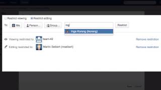 Confluence demo Page restrictions [upl. by Titos160]