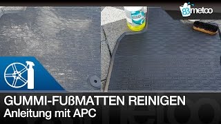 Gummi Fußmatten richtig sauber machen  Gummifußmatten wieder schwarz bekommen [upl. by Nilved338]