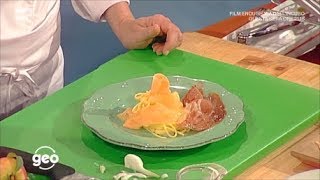 Tagliolini al prosciutto e melone  Geo 18062018 [upl. by Nawtna459]