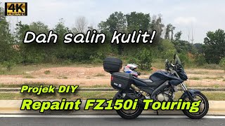 Projek DIY Repaint FZ150i Touring  Samurai Paint [upl. by Notslar]