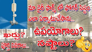 డైరీ ఫార్మ్లో ఫోగర్ సిస్టం ఎలా సెటప్ చేసుకోవాలి  fogger system for dairy farm  complete details [upl. by Yrolg]