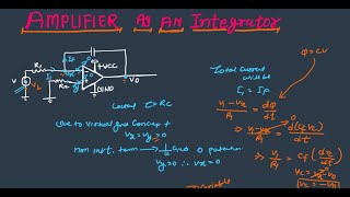 AMPLIFIER as an Integrator OPAMP integrator circuit [upl. by Hait]