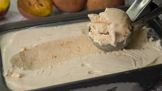 Delicious Chikoo Ice Cream Recipe  Homemade Sapodilla Ice Cream [upl. by Otsuj]