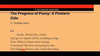 Progress of Poesy part1repeat [upl. by Ecirtal101]