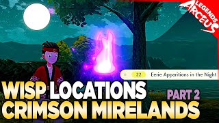 Every Wisp Location in Crimson Mirelands  Pokemon Legends Arceus [upl. by Siednarb]