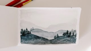 Sketchbook Timelapse Four simple watercolor exercises to use in your daily practice [upl. by Weylin]