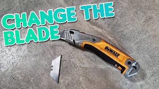 How To Change The Blade On A DeWALT Utility Knife [upl. by Limaj]