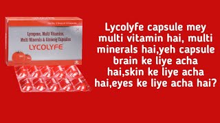 Lycolyfe multi vitamin amp multi minerals capsule review [upl. by Berg631]