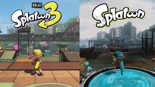 Splatoon 3 VS 1 Bluefin Depot Comparison [upl. by Zaraf]