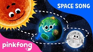 Round and round  Space Song  Pinkfong Songs for Children [upl. by Ahsiki]