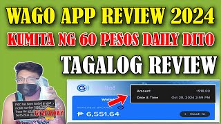 WAGO APP  KUMITA NG 60 PESOS GCASH DAILY SA BAGONG INVESTMENT  PAYMENT OF PROOF  TAGALOG REVIEW [upl. by Edelson]