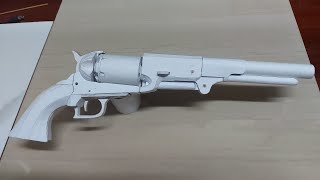 Colt Walker 1847 paper model  Demo and Disassembly [upl. by Witherspoon820]