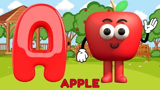 Phonics song  A for apple  Nursery rhymes kids learning alphabet song  B for ball  ABCD song  a [upl. by Nathalia]