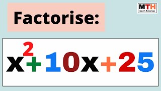 Factorise x210x25  x210x25 Factor [upl. by Aneis]