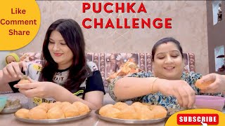 Puchka challenge with mom 😂😭 [upl. by Cirre]