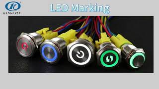 LED Momentary Latching Metal Push Button Switch [upl. by Natsirt]