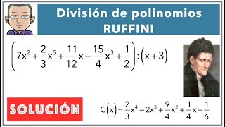 División de Polinomios usando Ruffini [upl. by Noyek]